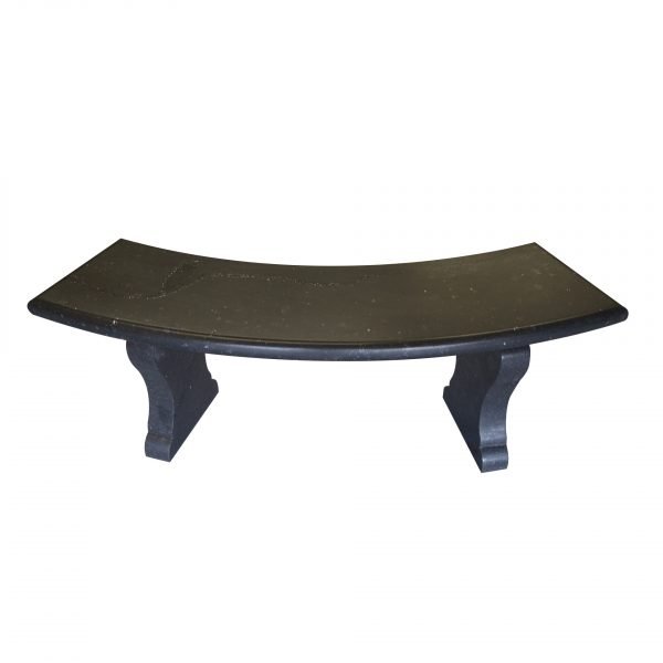 Black Basalt Curved Bench