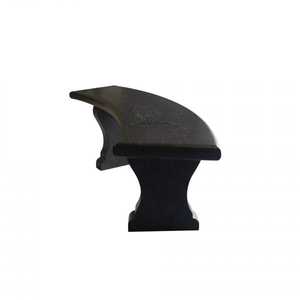 Black Basalt Curved Bench - Image 2